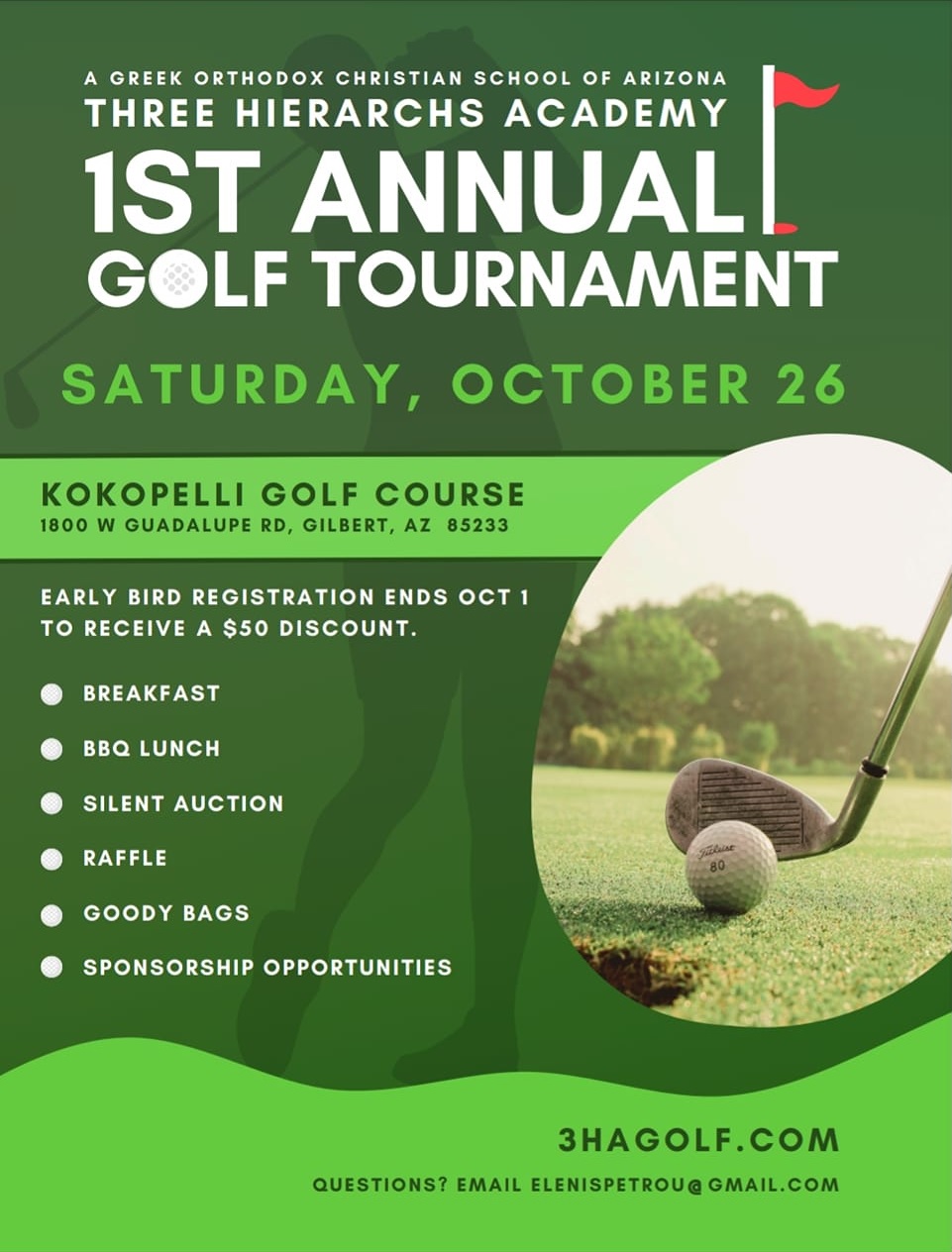 Three Hierarchs Academy 1st Annual Golf Tournament